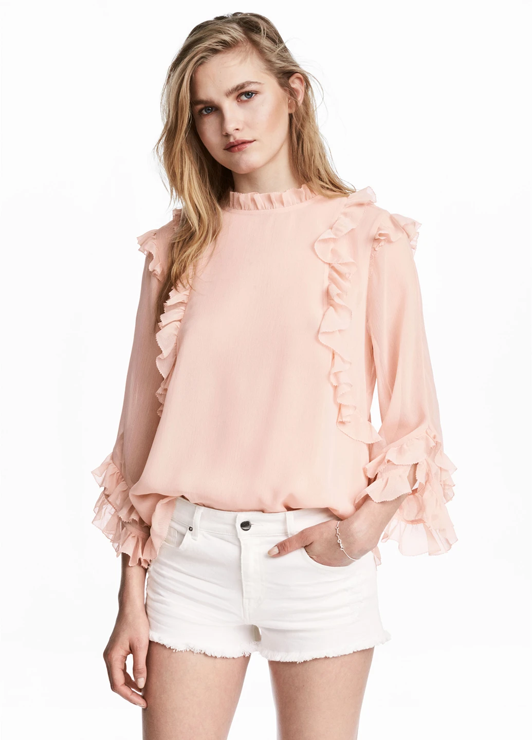 Блідо-рожева блуза H&M