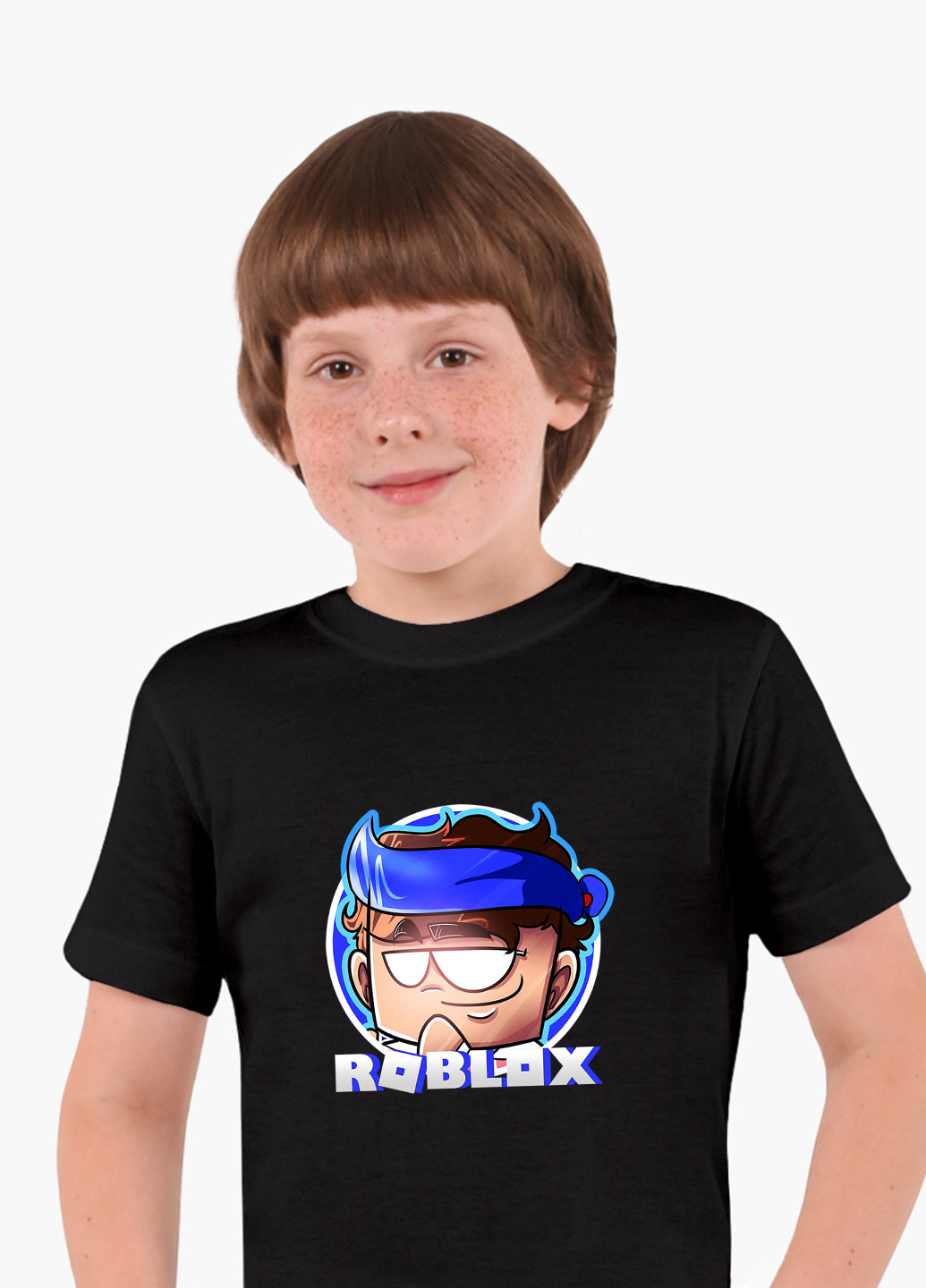 Чорна демісезонна футболка дитяча роблокс (roblox) (9224-1224) MobiPrint