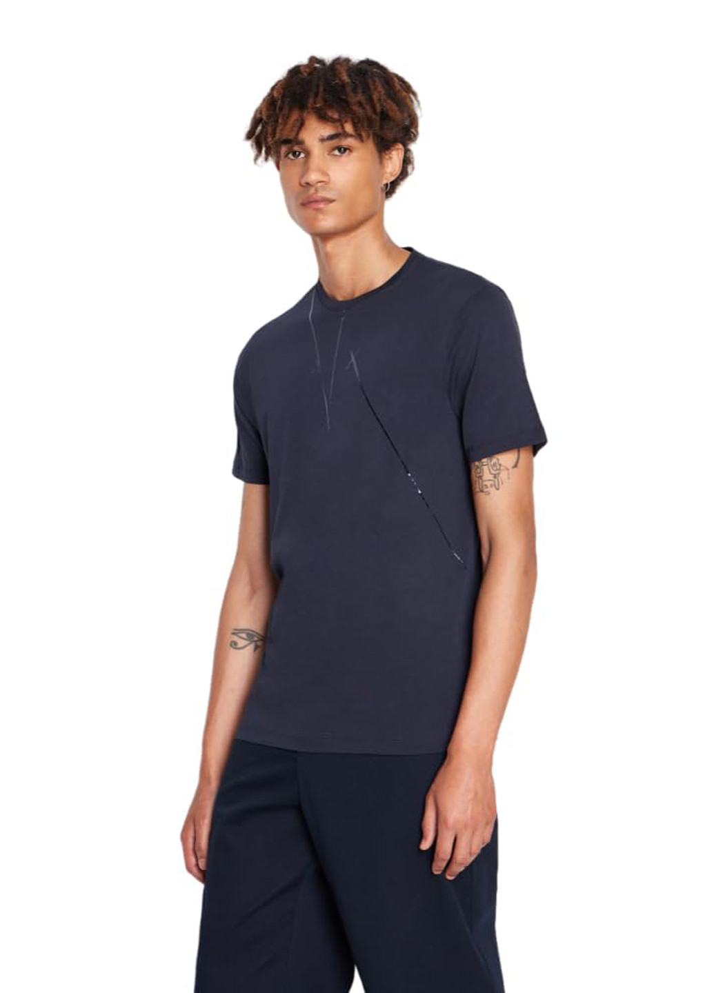 Темно-синя футболка Armani Exchange