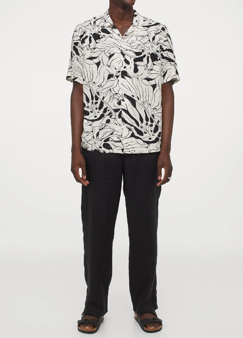 Белая рубашка с рисунком H&M