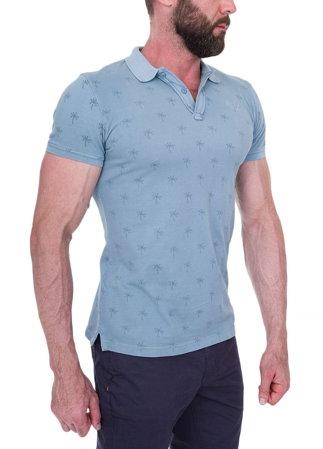 Голубой футболка-поло для мужчин Blend