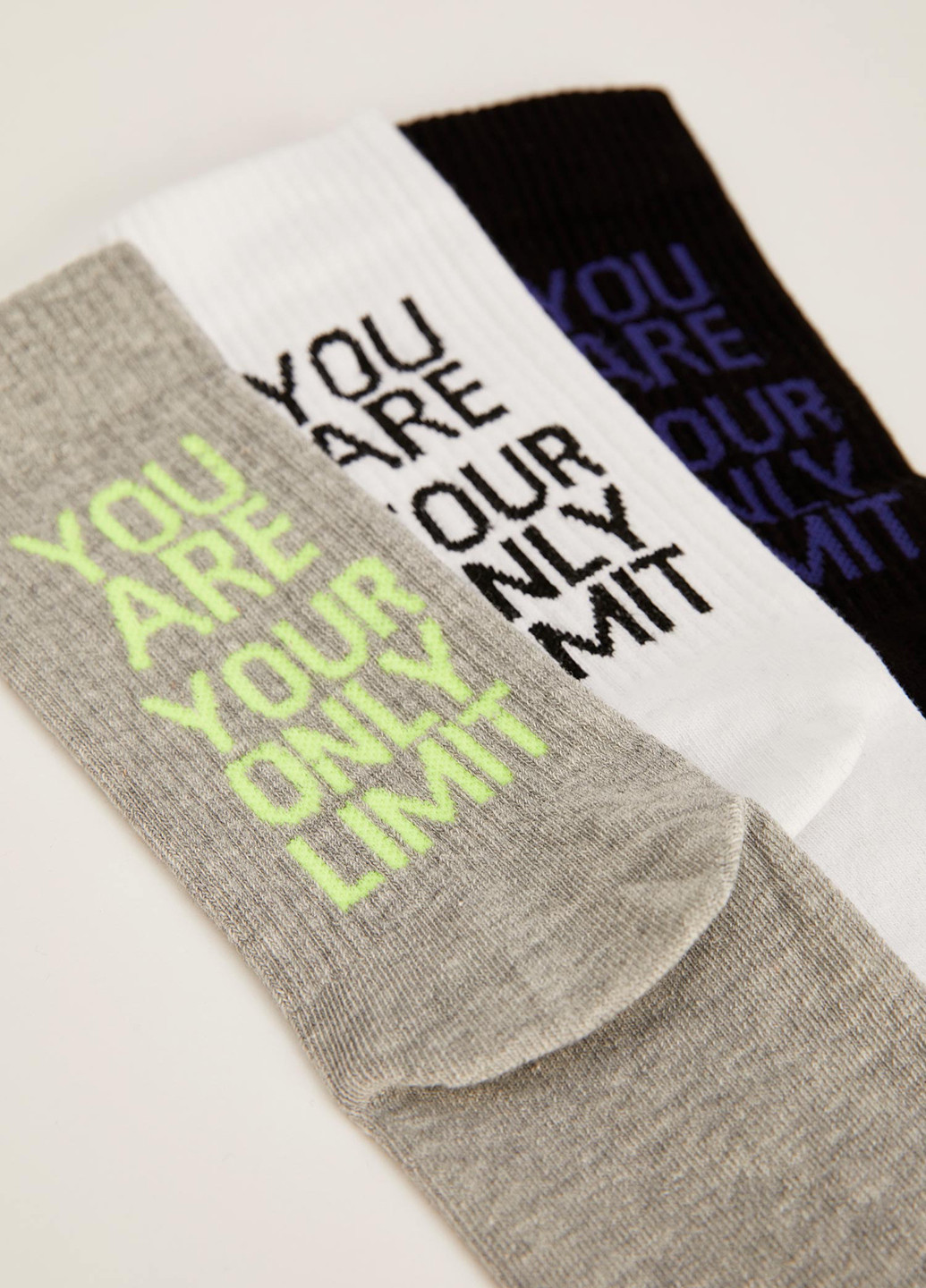 Шкарпетки (3 пари) DeFacto написи комбіновані повсякденні