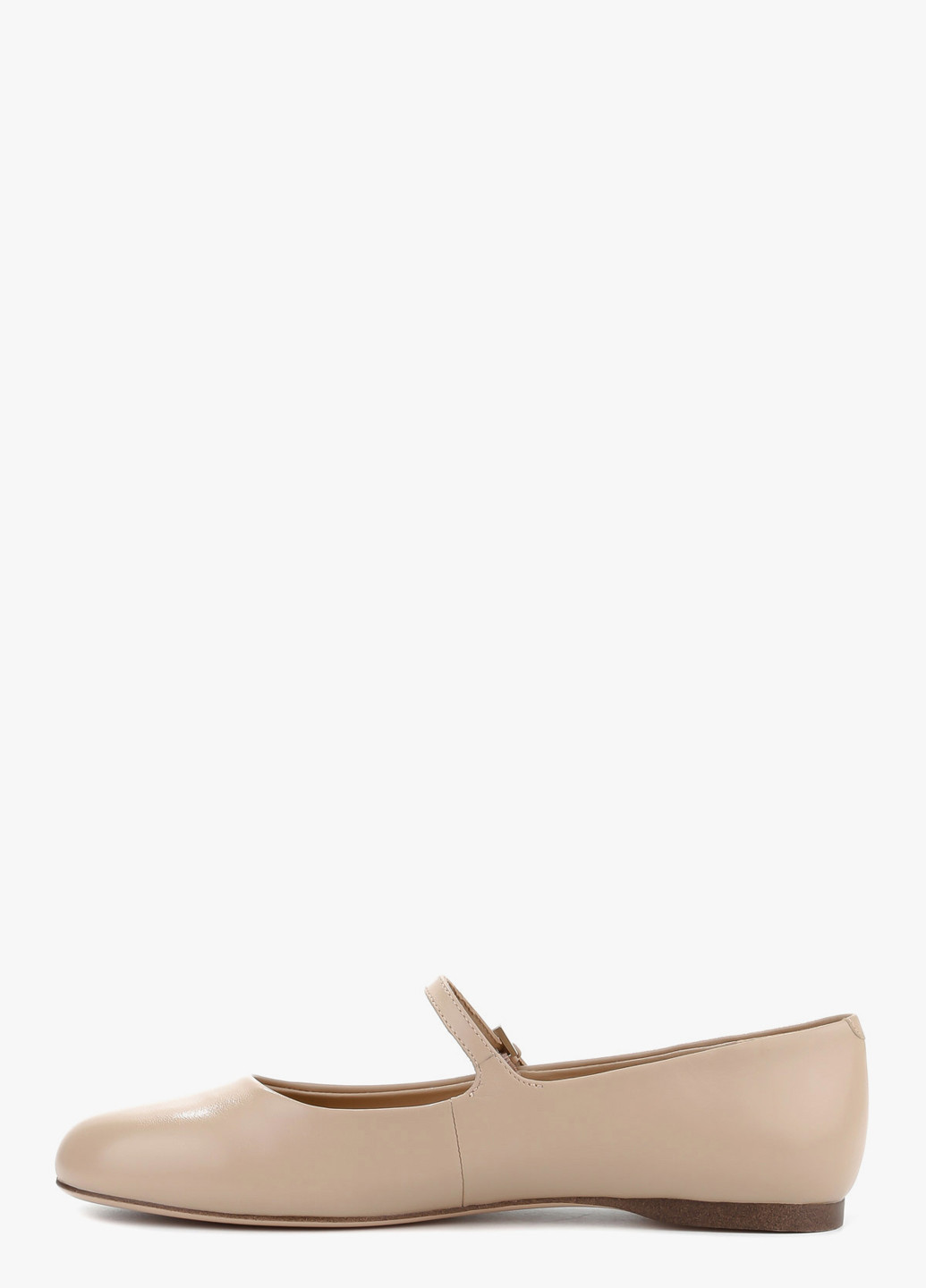Жіночі балетки Le'BERDES | бежеві однотонні без декору натуральна шкіра (370452001)