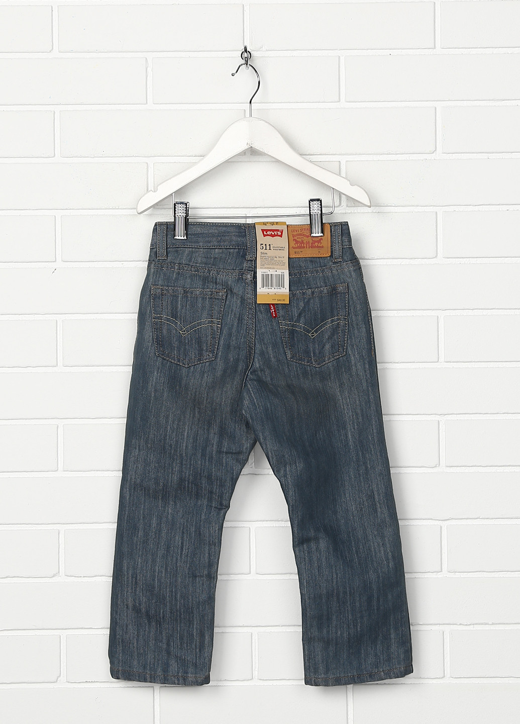 Серо-голубые демисезонные прямые джинсы Levi's