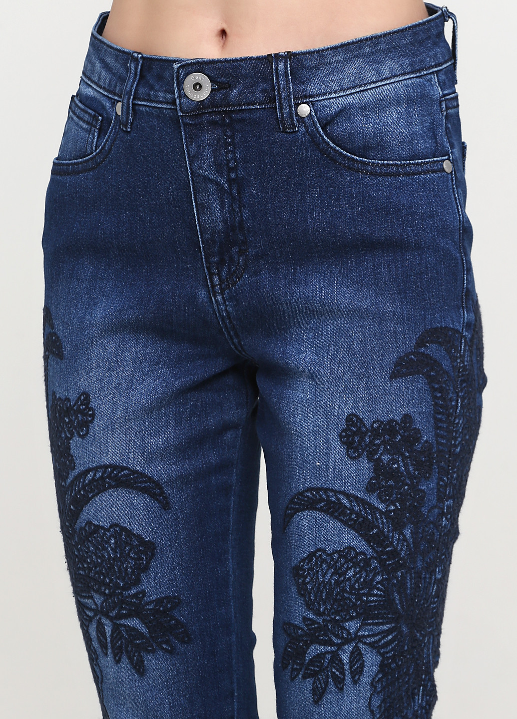 Темно-синие демисезонные зауженные джинсы B.C. Best Connections