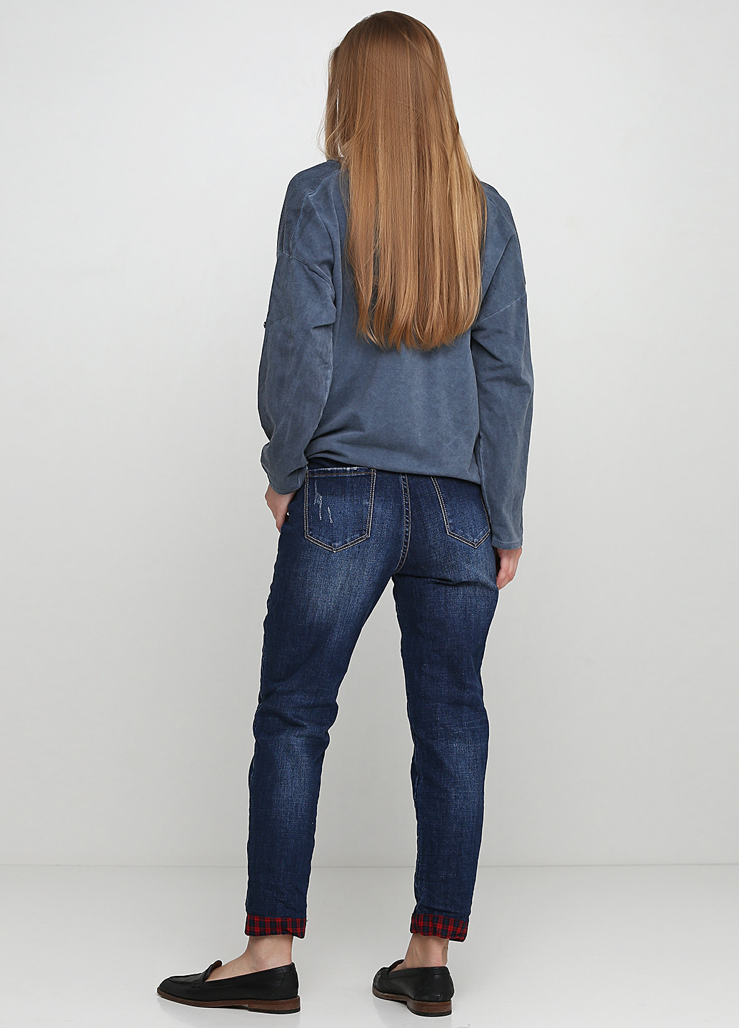 Синие демисезонные зауженные джинсы Y.TWO Jeans