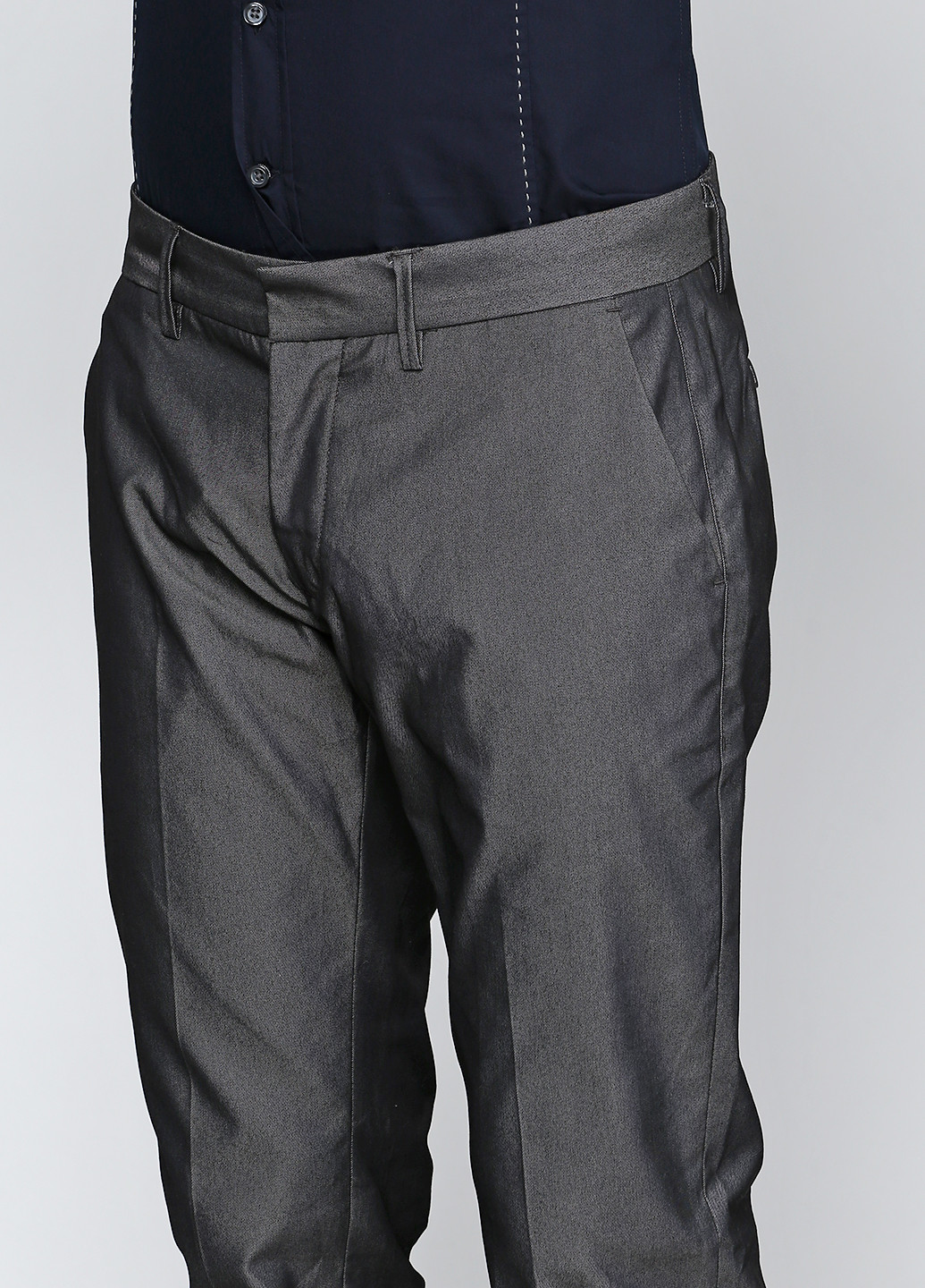 Темно-серые классические демисезонные зауженные брюки Antony Morato
