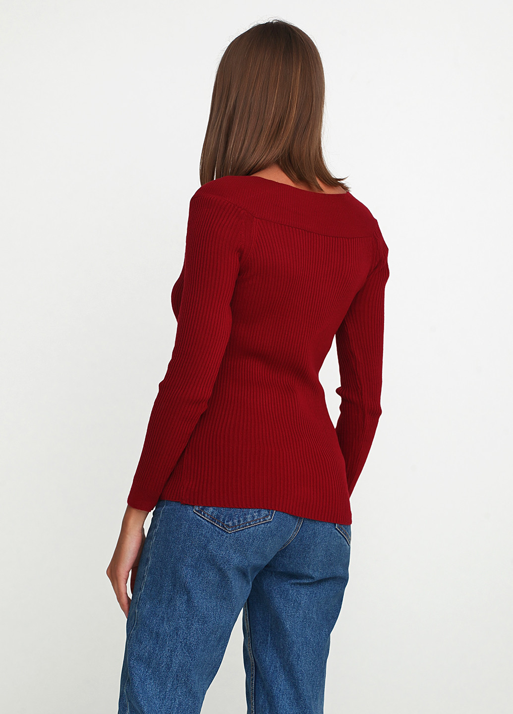 Бордовый демисезонный пуловер пуловер Akdeniz