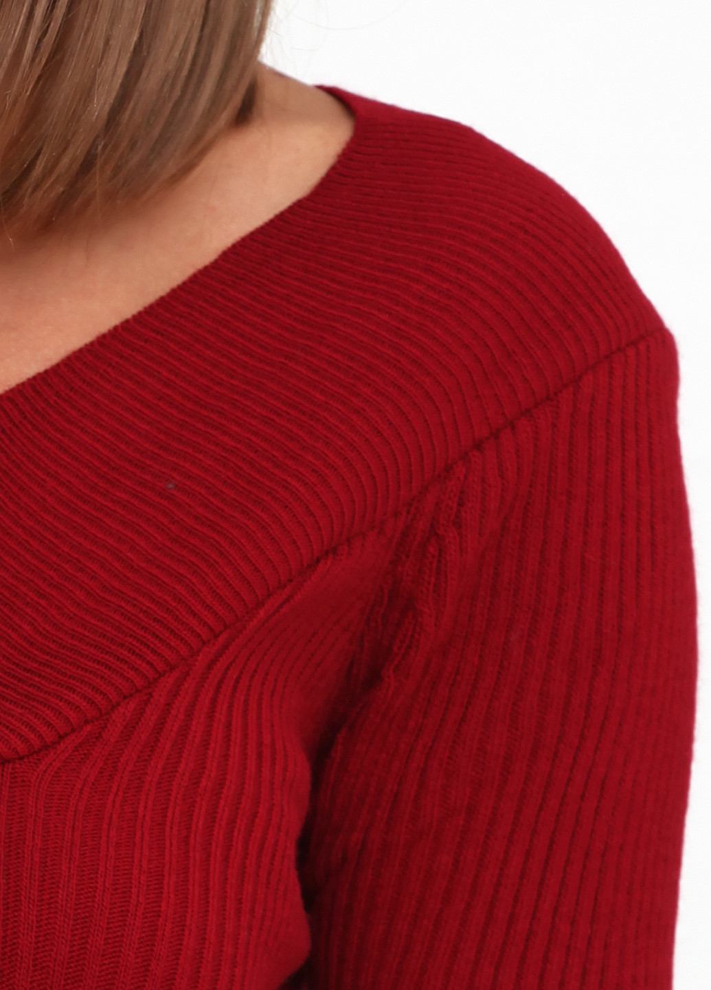 Бордовый демисезонный пуловер пуловер Akdeniz