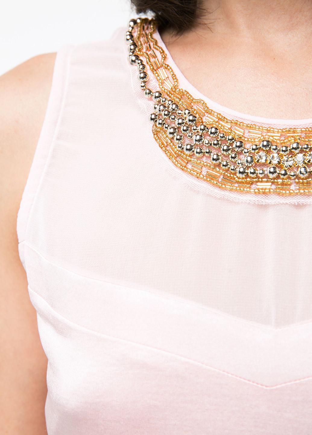 Светло-розовое кэжуал платье Mango однотонное