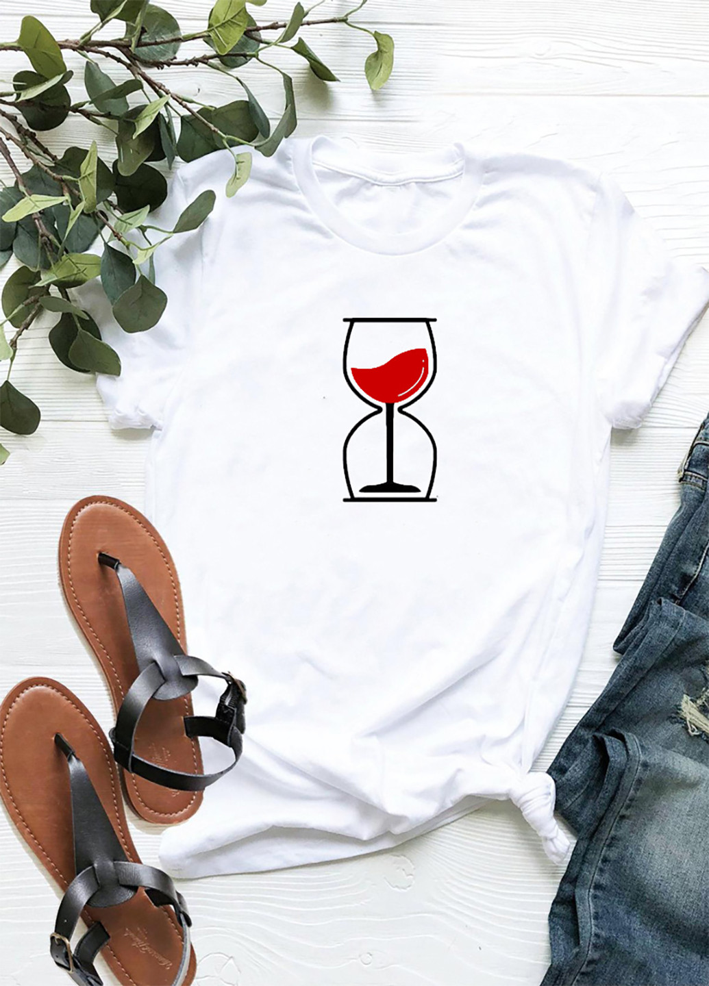 Біла демісезон футболка жіноча біла wine o'clock Zuzu