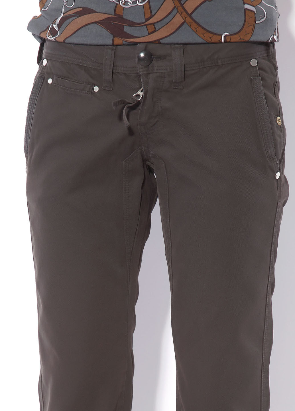 Темно-серые кэжуал демисезонные брюки Ra-Re