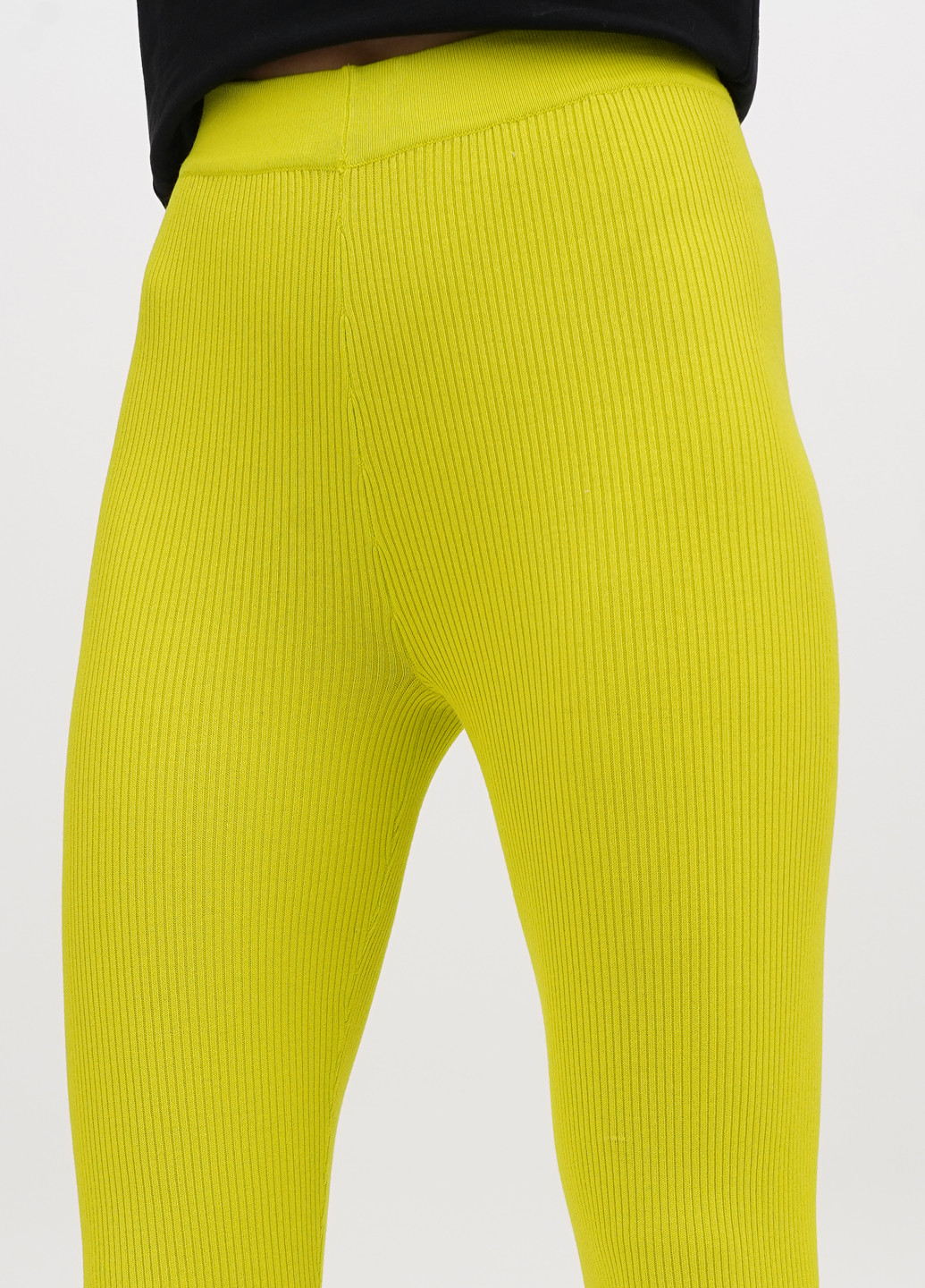 Кислотно-жёлтые демисезонные леггинсы Boohoo