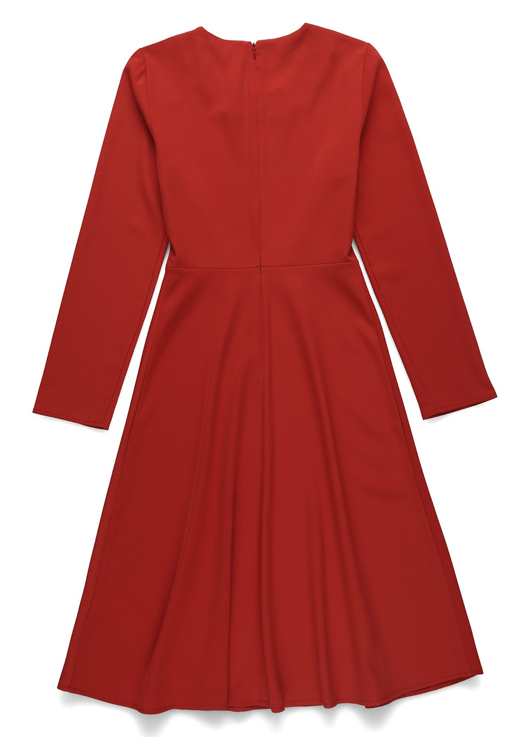 Красное кэжуал платье клеш Kiomi однотонное