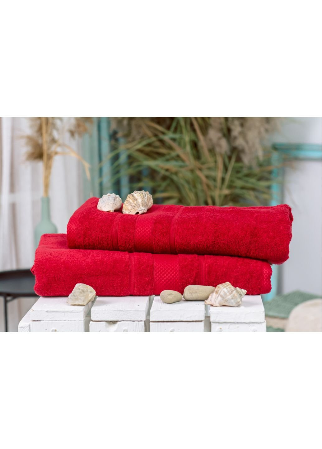 Mirson полотенце набор банный №5070 elite softness bordo 50х90, 70х140 (2200003183085) красный производство - Украина