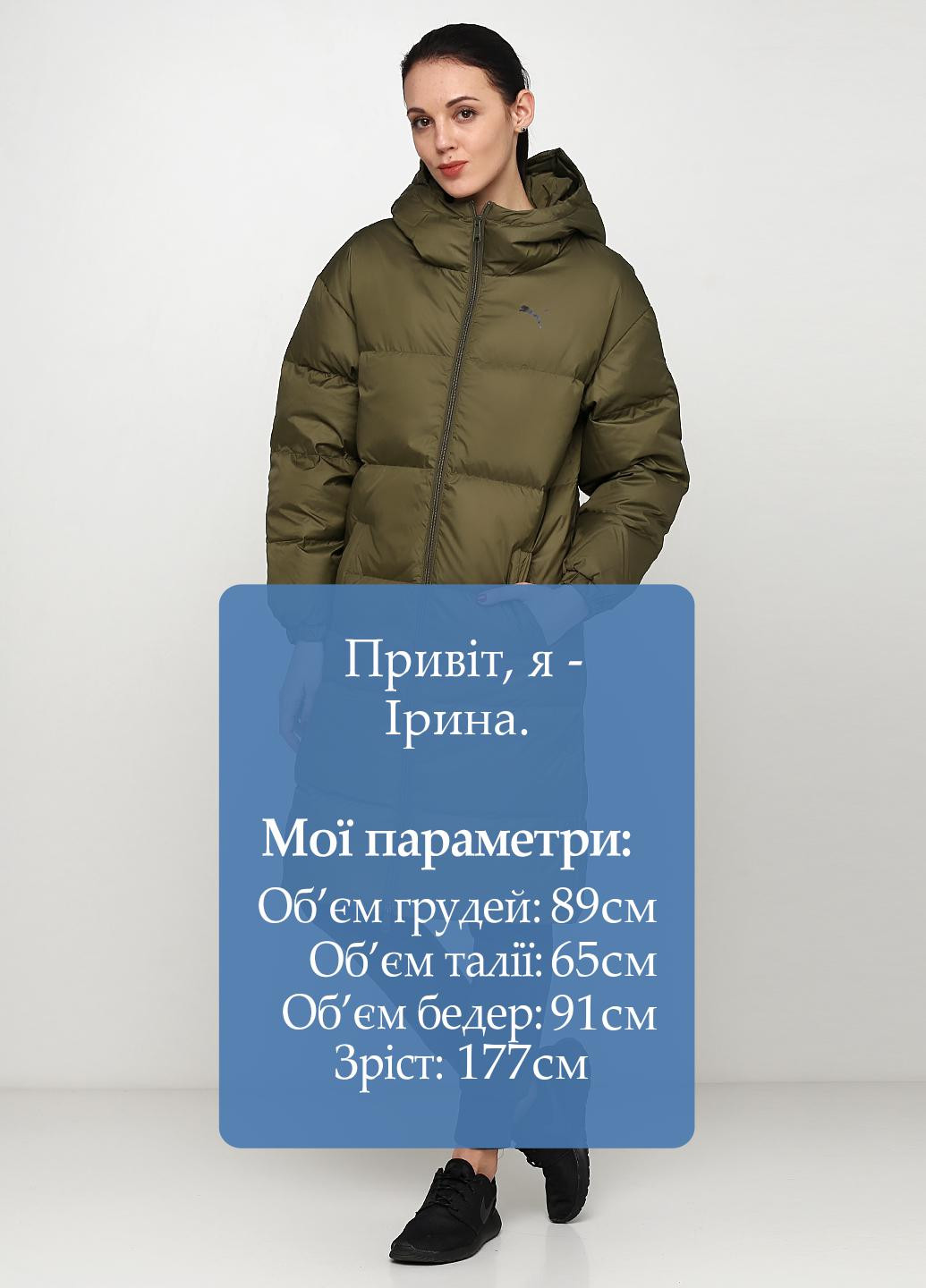 Оливковый (хаки) зимний Пуховик Puma