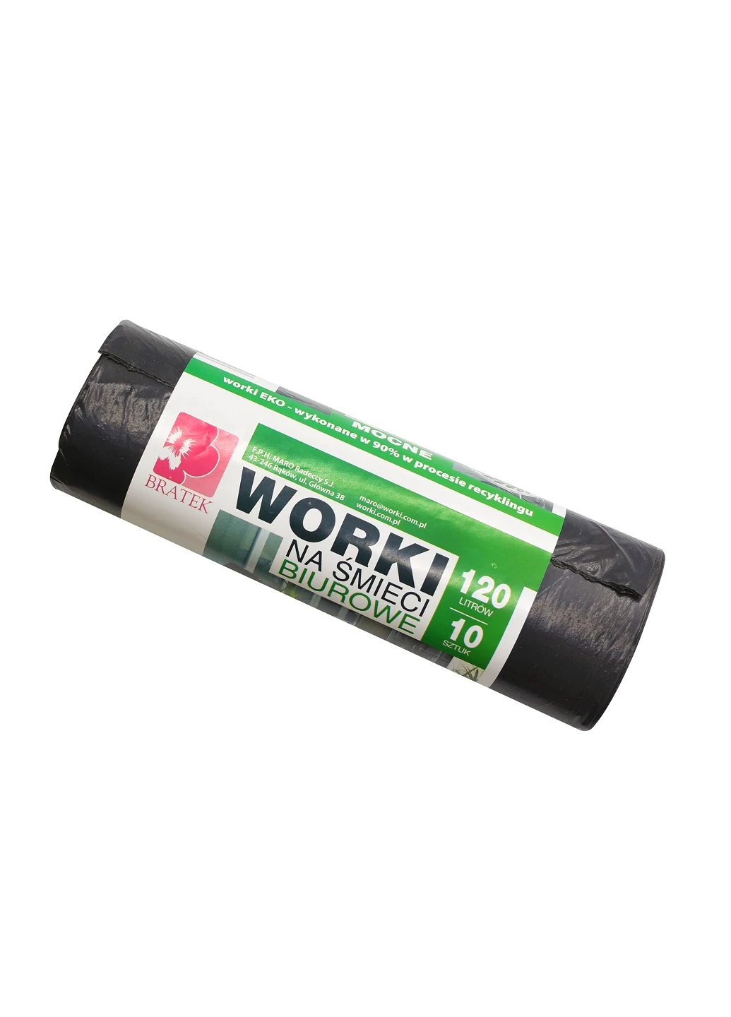 Пакети для сміття LDPE 120 л 10 шт Bratek (253972784)