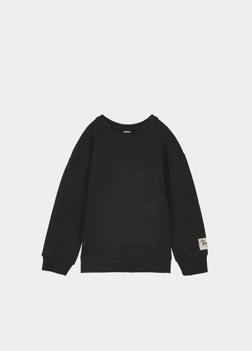 Piazza Italia світшот однотонний чорний кежуал бавовна