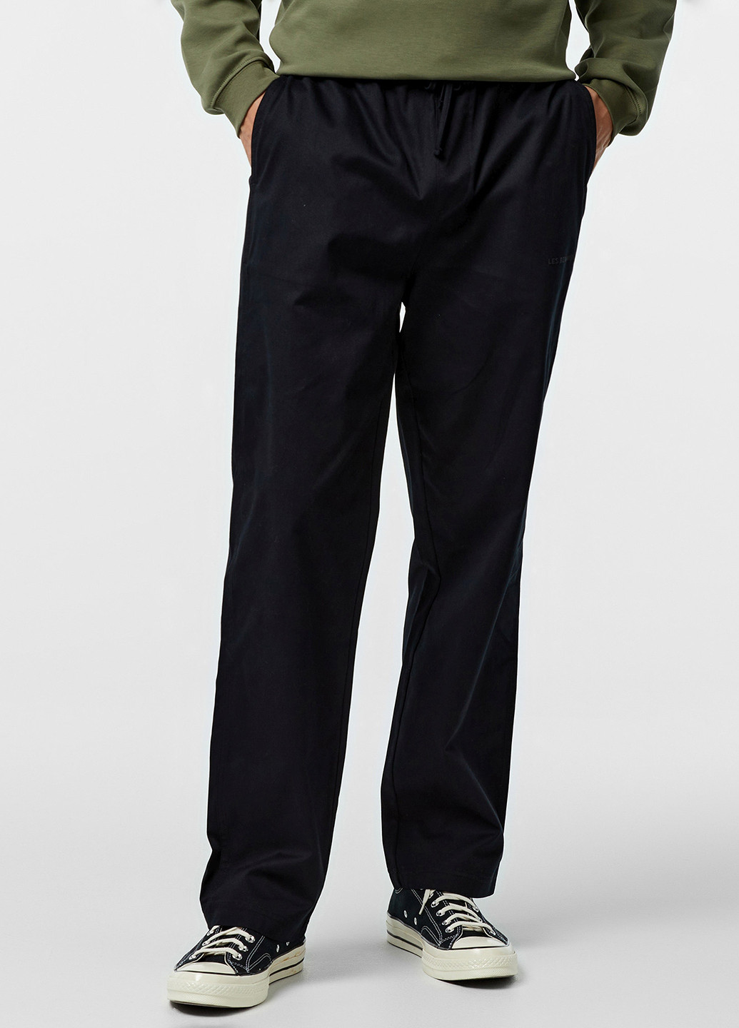 Черные кэжуал, спортивные демисезонные прямые брюки Les Benjamins