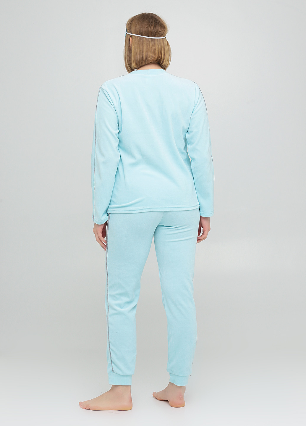 Світло-блакитна всесезон піжама (світшот, штани) свитшот + брюки Lucci