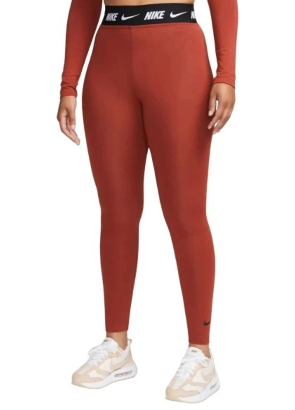 Терракотовые демисезонные леггинсы dm4651-832 Nike