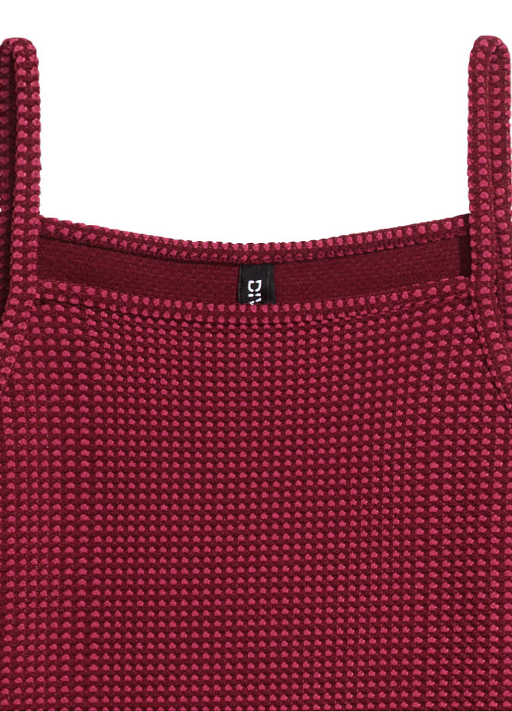 Бордовое кэжуал платье клеш H&M с абстрактным узором