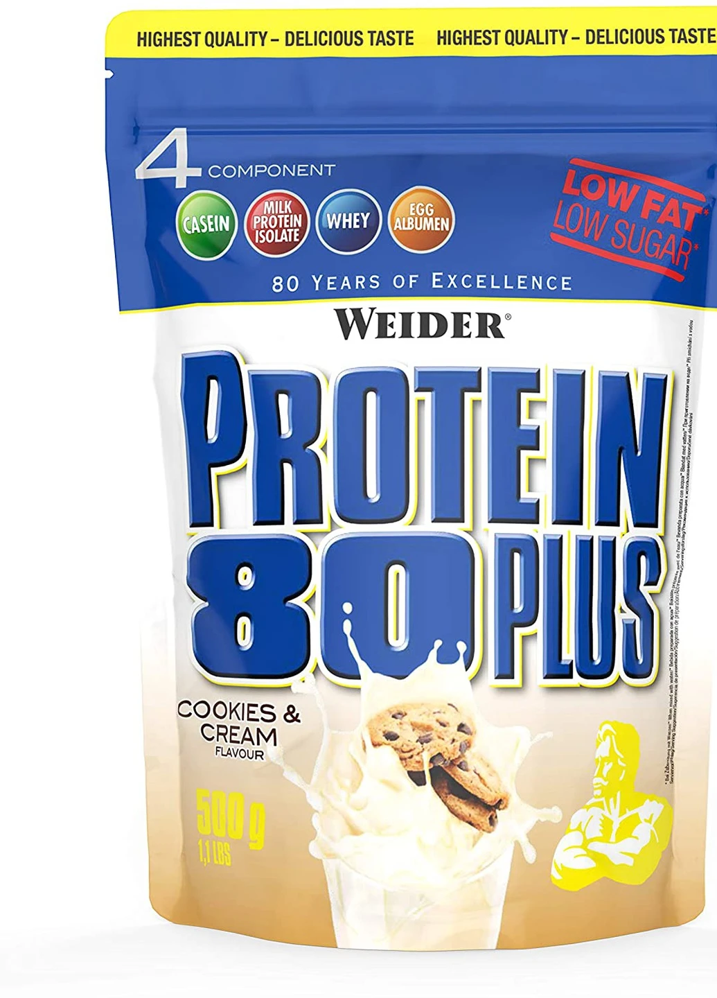 Протеїн Protein 80 Plus 500 g (Cookies Cream) Weider (255916166)