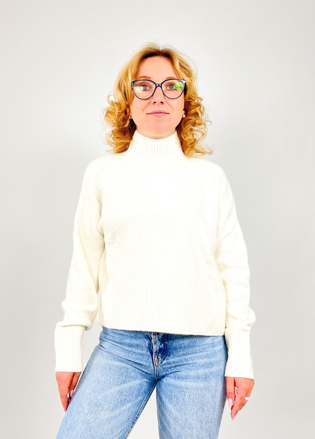 Білий зимовий светр Boohoo