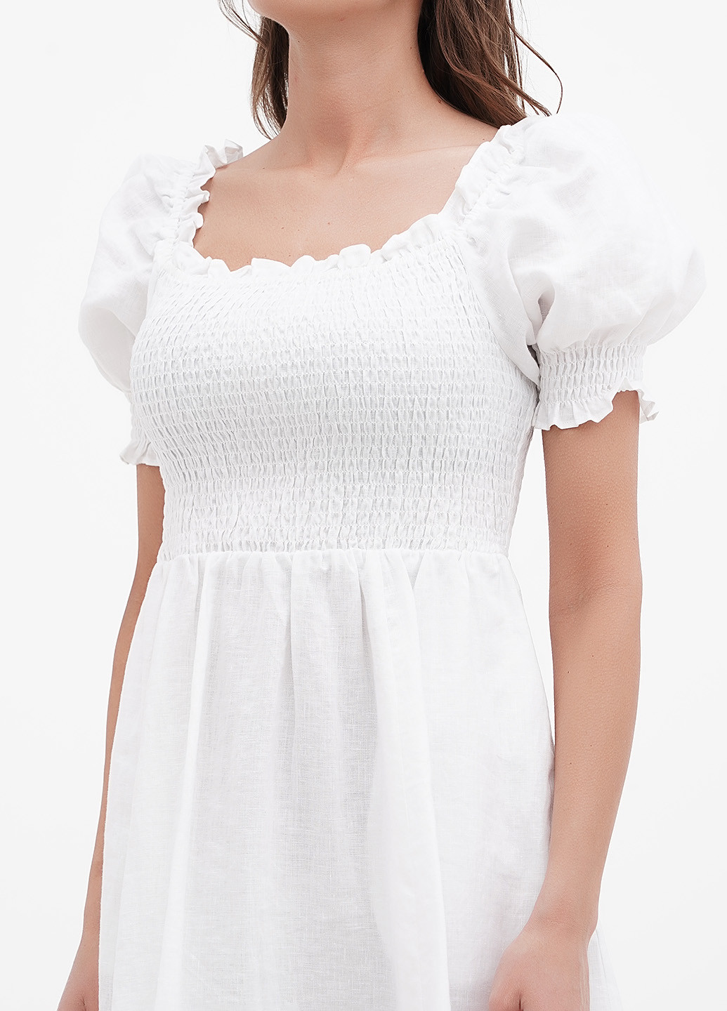 Белое кэжуал платье Boden однотонное