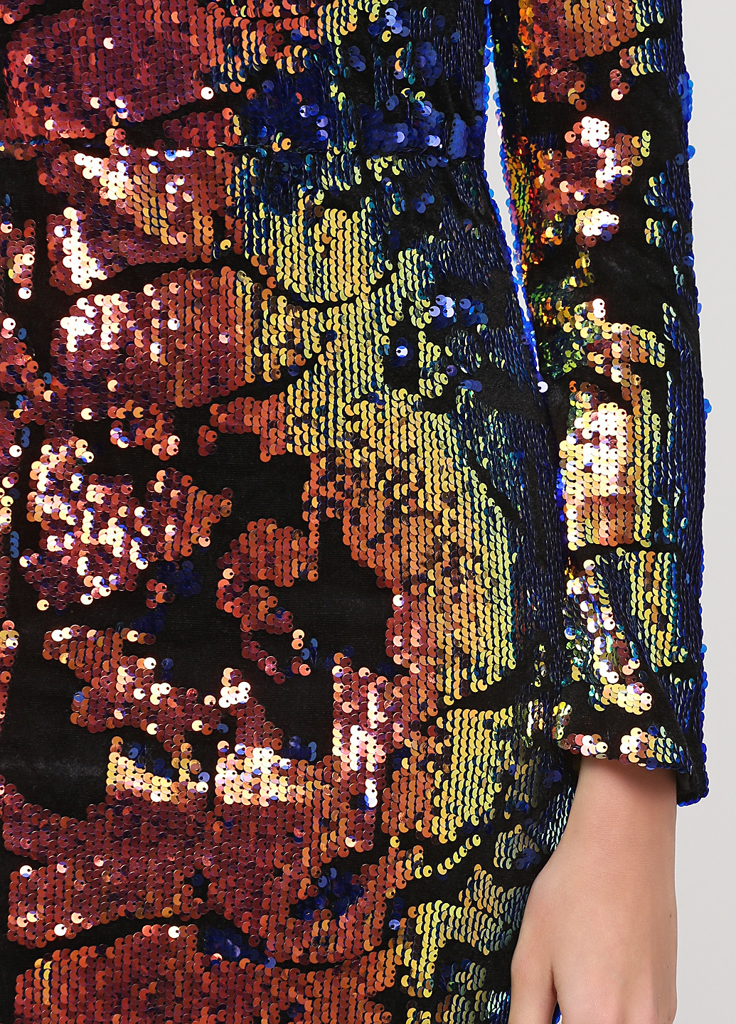 Комбинированное коктейльное платье футляр Collection IRL с абстрактным узором