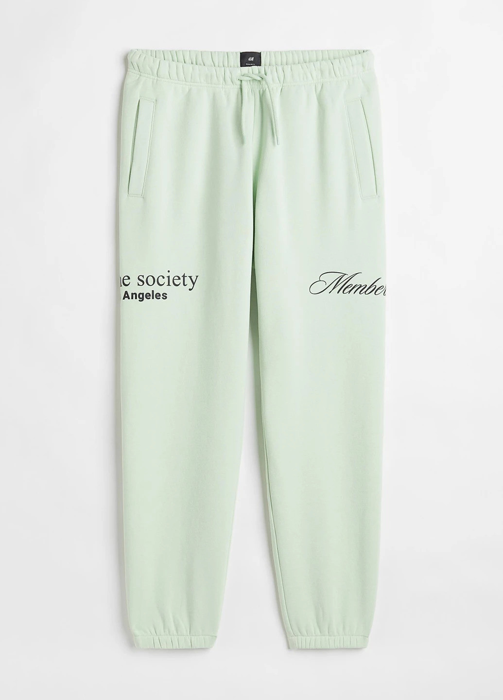 Светло-зеленые спортивные, кэжуал демисезонные джоггеры брюки H&M