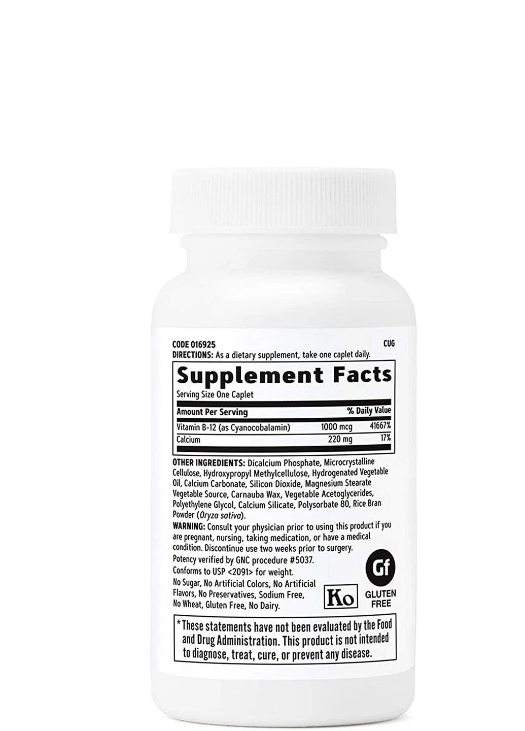 Вітамін Б VIT B-12 1000 100 tabl GNC (254371850)
