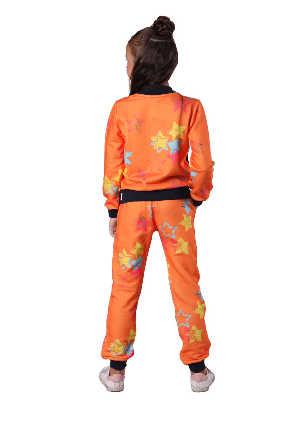 Оранжевый демисезонный костюм (толстовка, брюки) брючный Kids Couture