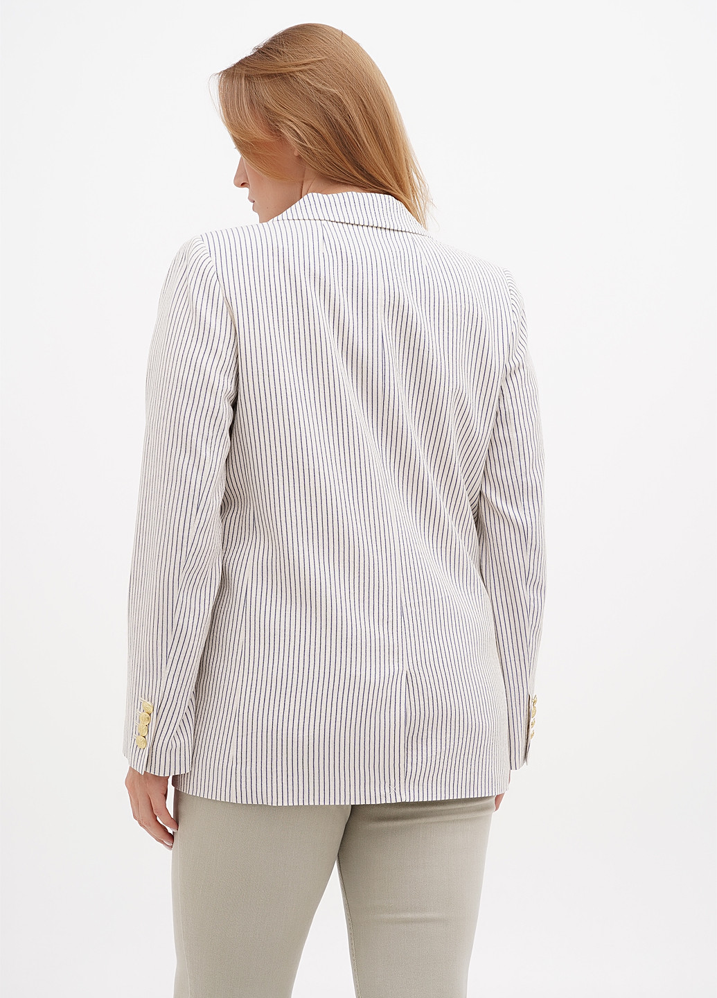 Айвори женский жакет J.Crew полосатый - демисезонный