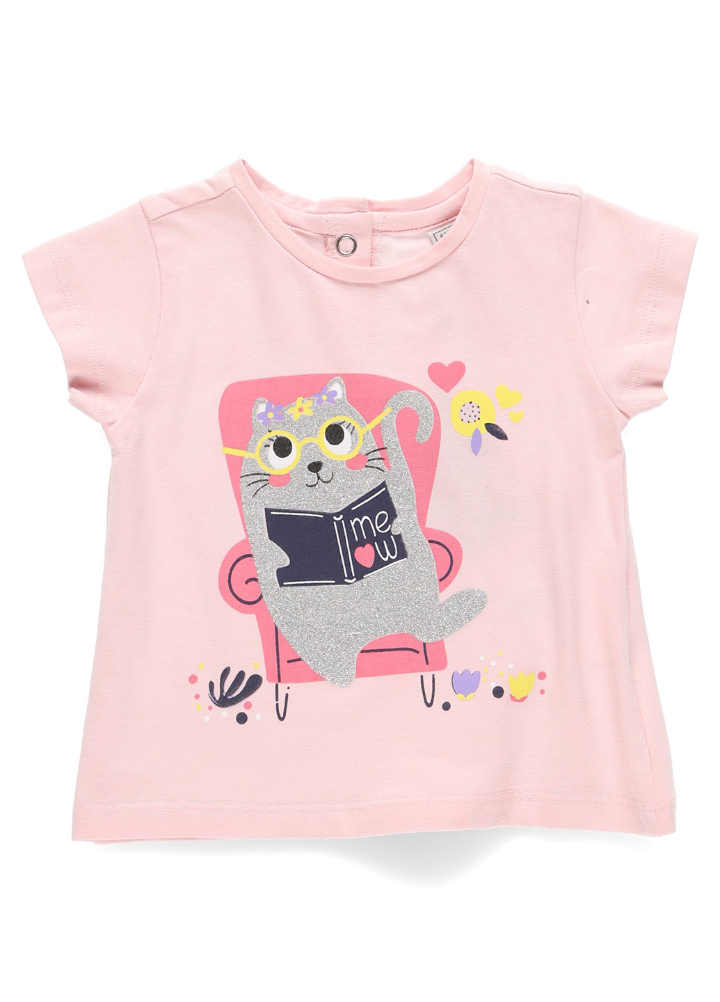 Розовая летняя футболка Chicco