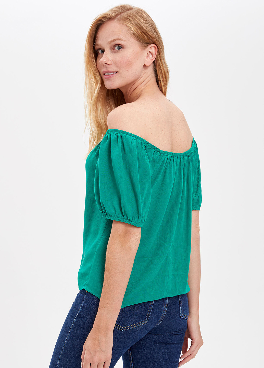 Зеленая летняя блуза DeFacto