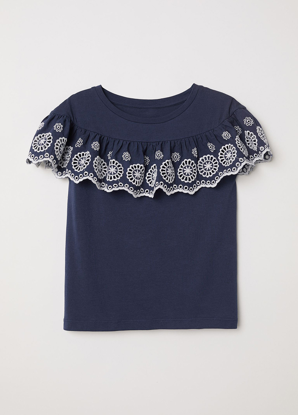 Темно-синя літня футболка H&M
