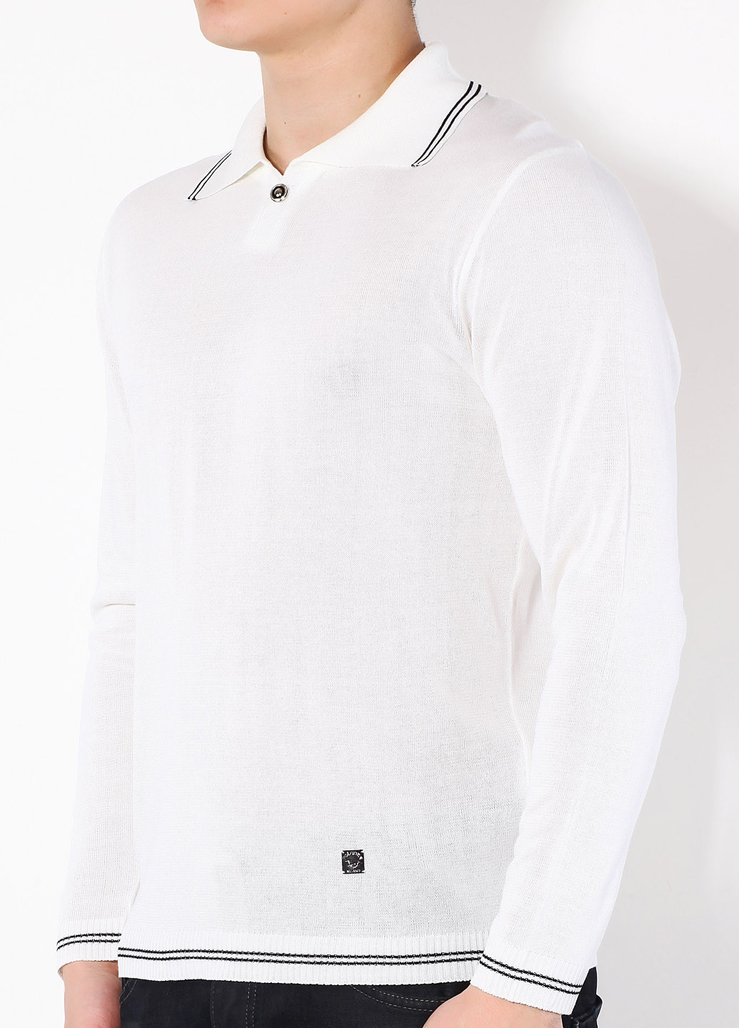 Белая футболка-поло для мужчин Folgore Milano однотонная