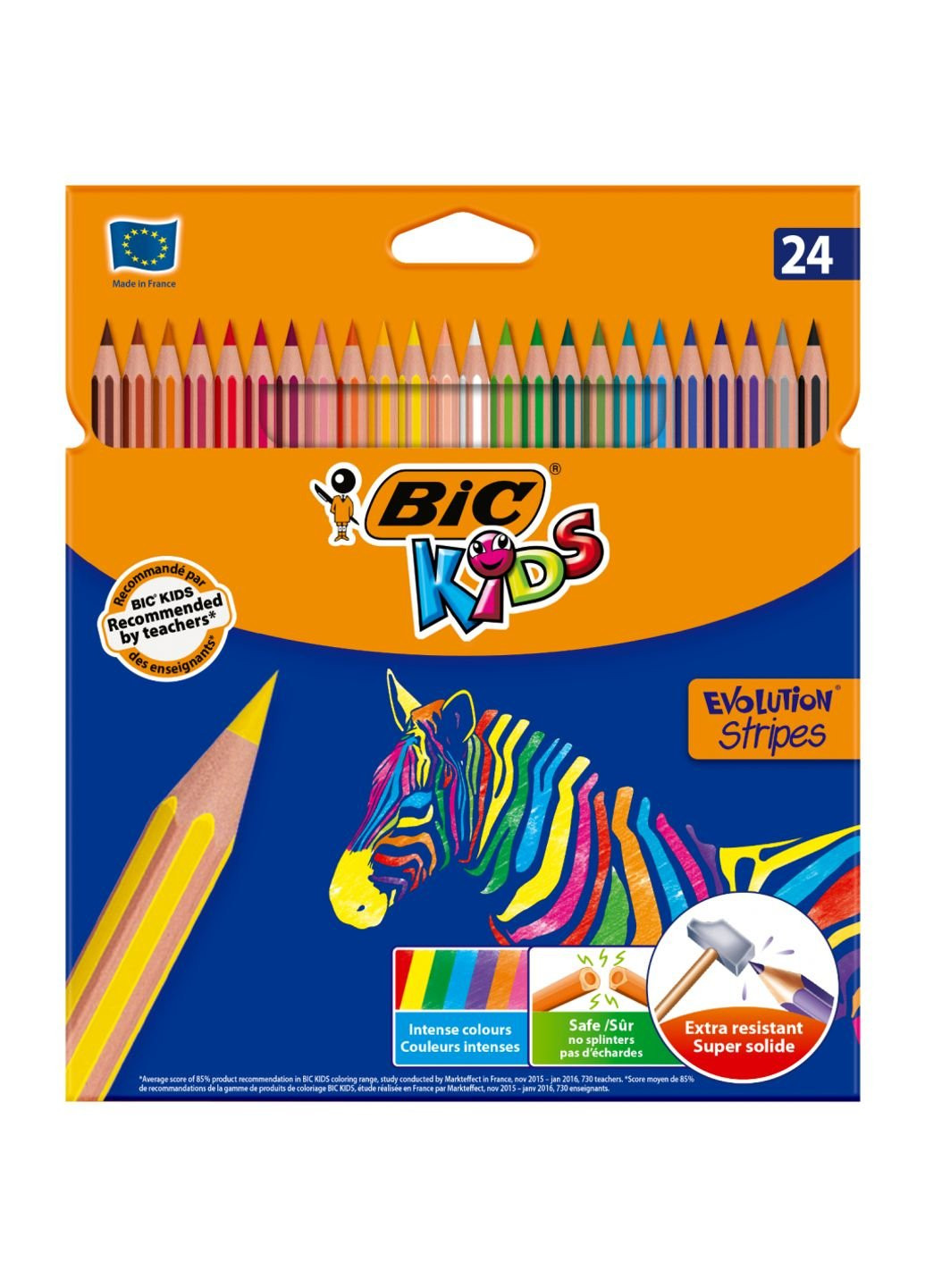 Олівці кольорові Evolution Stripes 24 шт (bc950525) Bic (254065138)