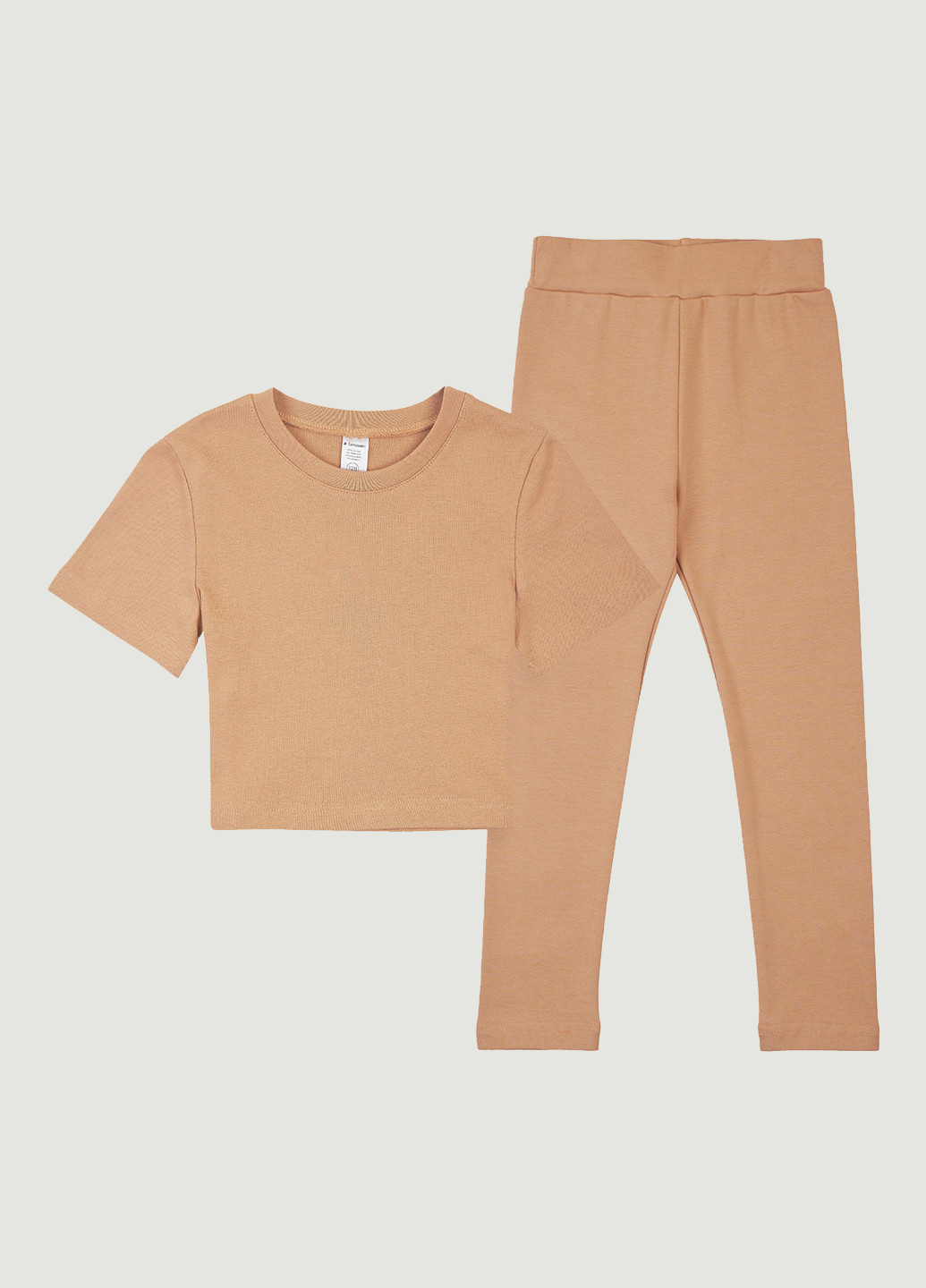 Бежевый летний комплект (топ, леггинсы) Garnamama