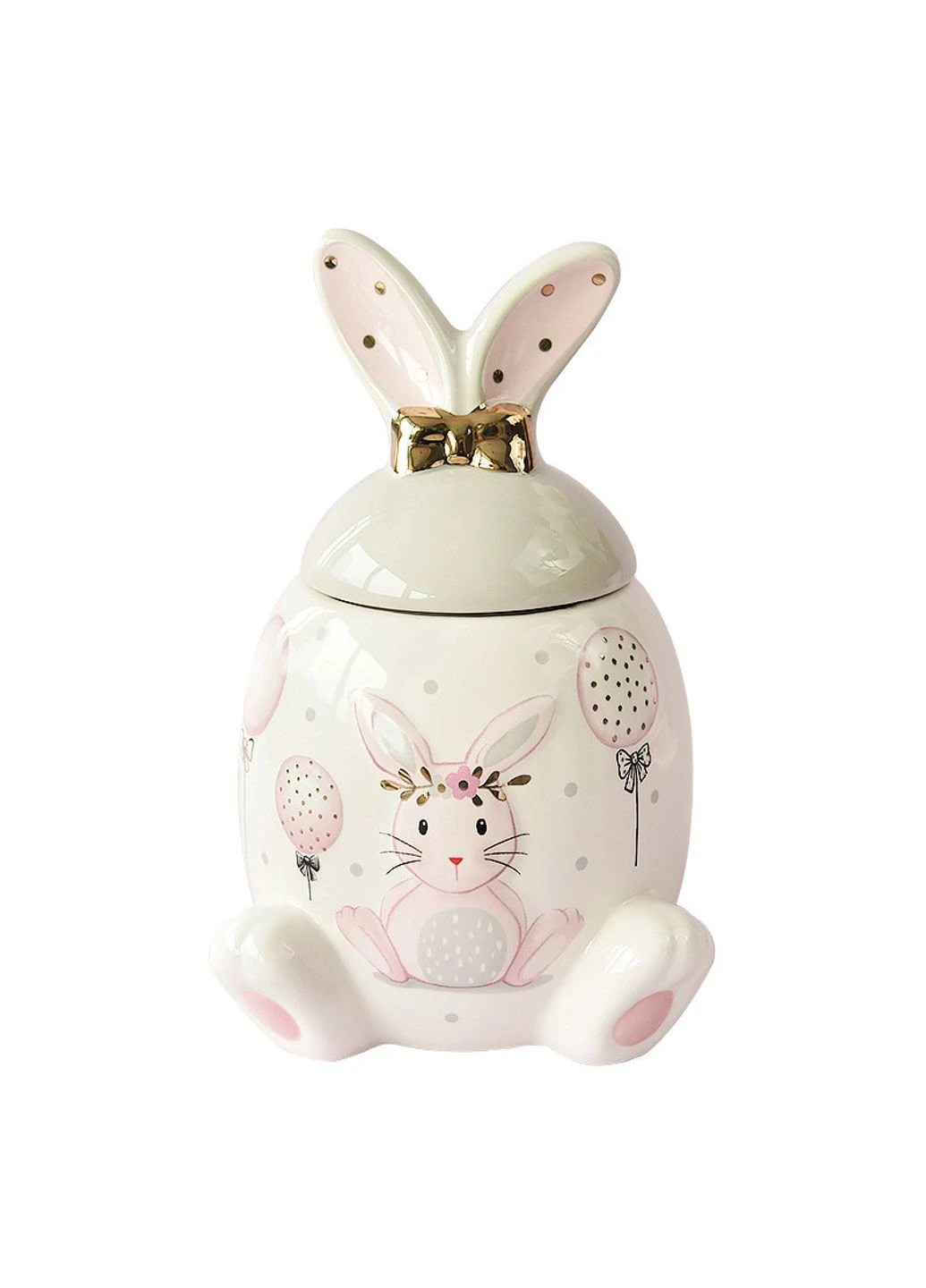 Банка для зберігання керамічна Вушка кролика 6786 15.5х10 см No Brand (253625910)