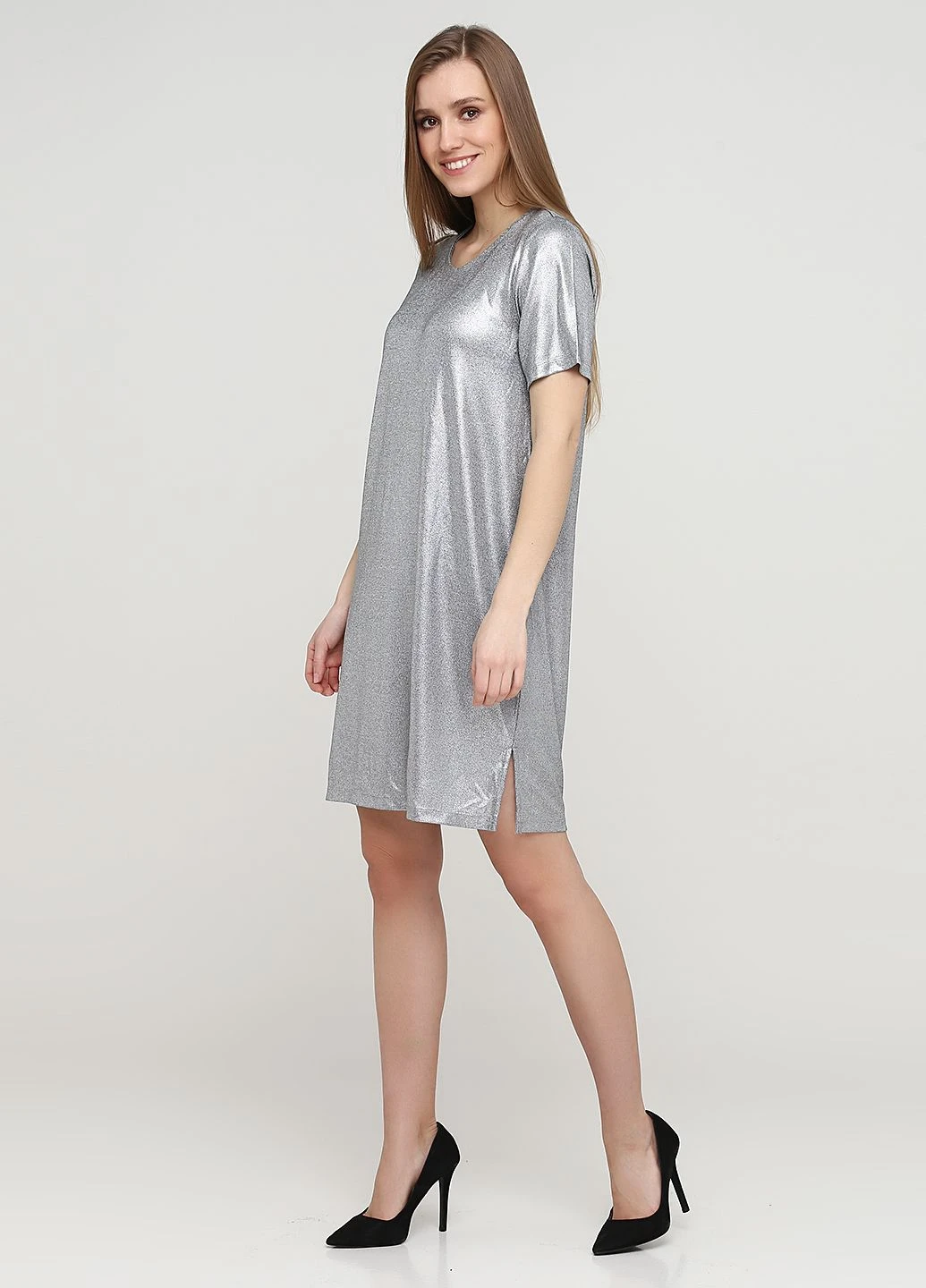 Серое кэжуал платье Monki однотонное