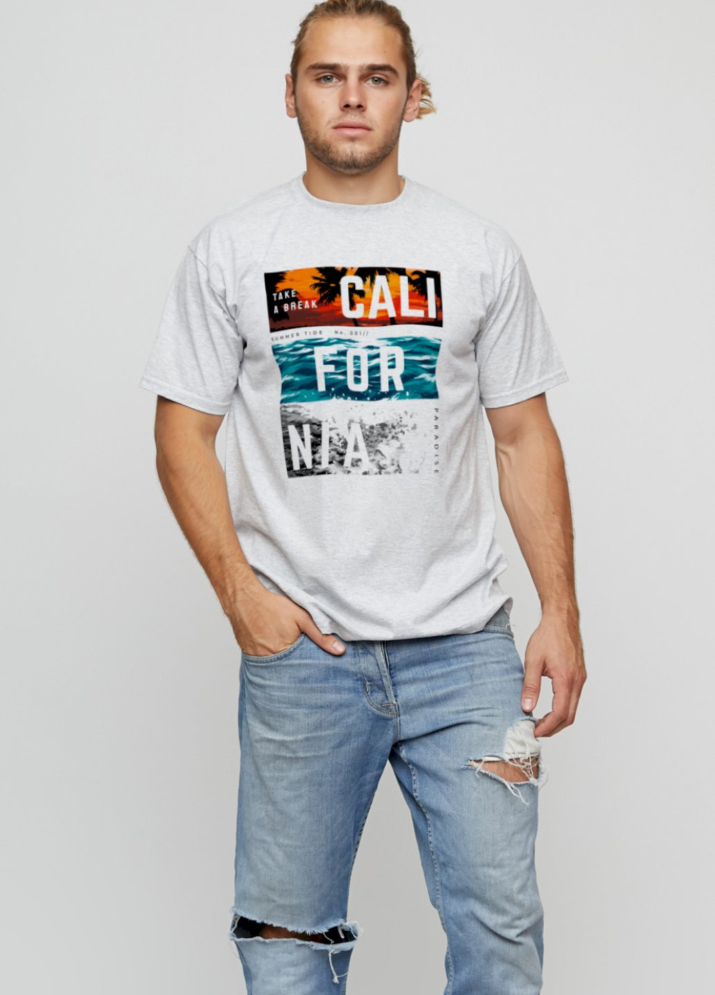 Сіра футболка чоловіча basic YAPPI