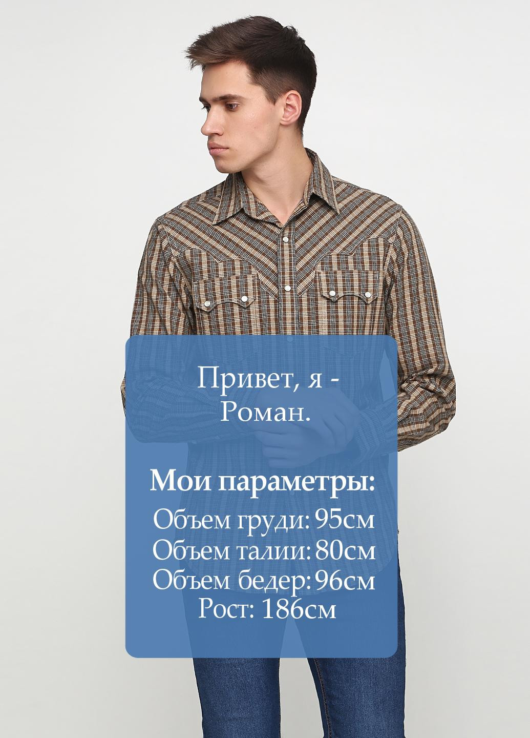 Оливковковая (хаки) рубашка в клетку Ralph Lauren