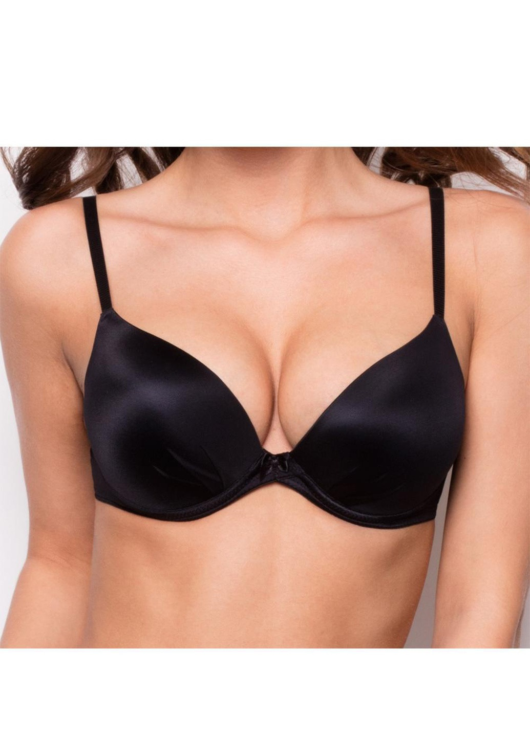 Чорний бюстгальтер жіночий push-up 80d чорний 531-007 Orhideja