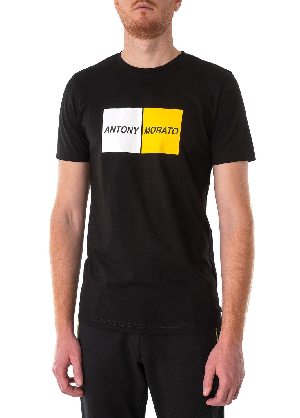 Чорна футболка чоловіча Antony Morato