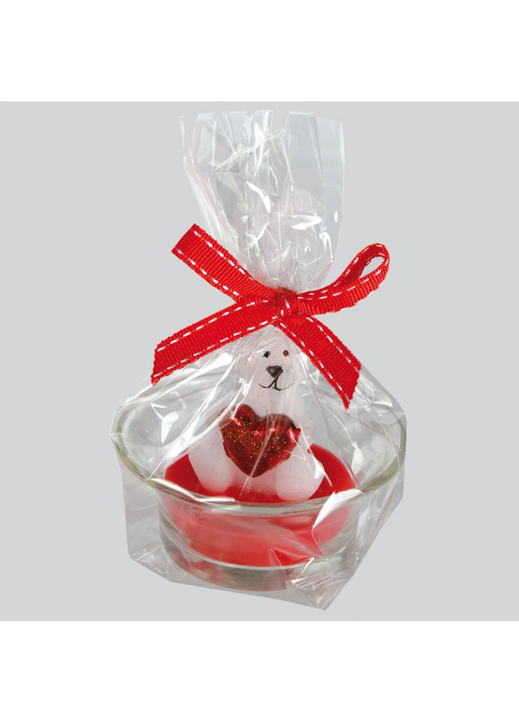 Свічка у склянці "Мишка із серцем" білий OOTB (210539211)