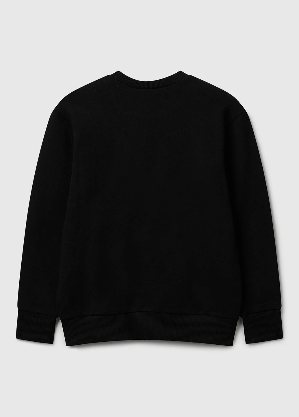 United Colors of Benetton свитшот надпись черный кэжуал хлопок, трикотаж