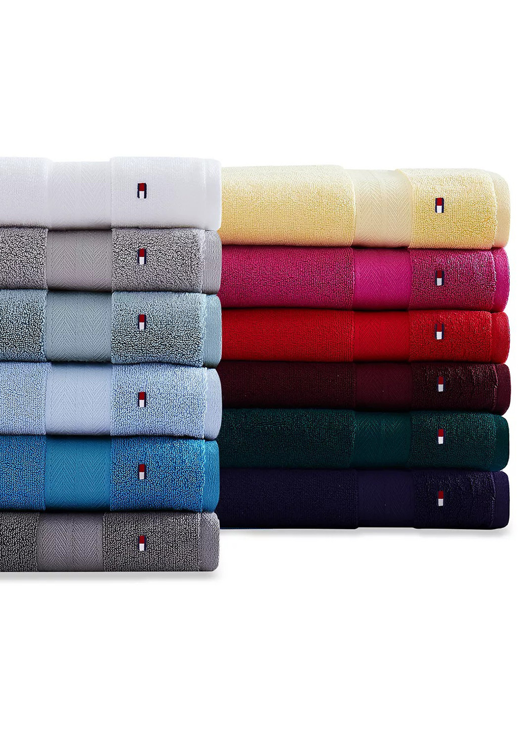 Tommy Hilfiger полотенце, 76х138 см однотонный серый производство - Индия