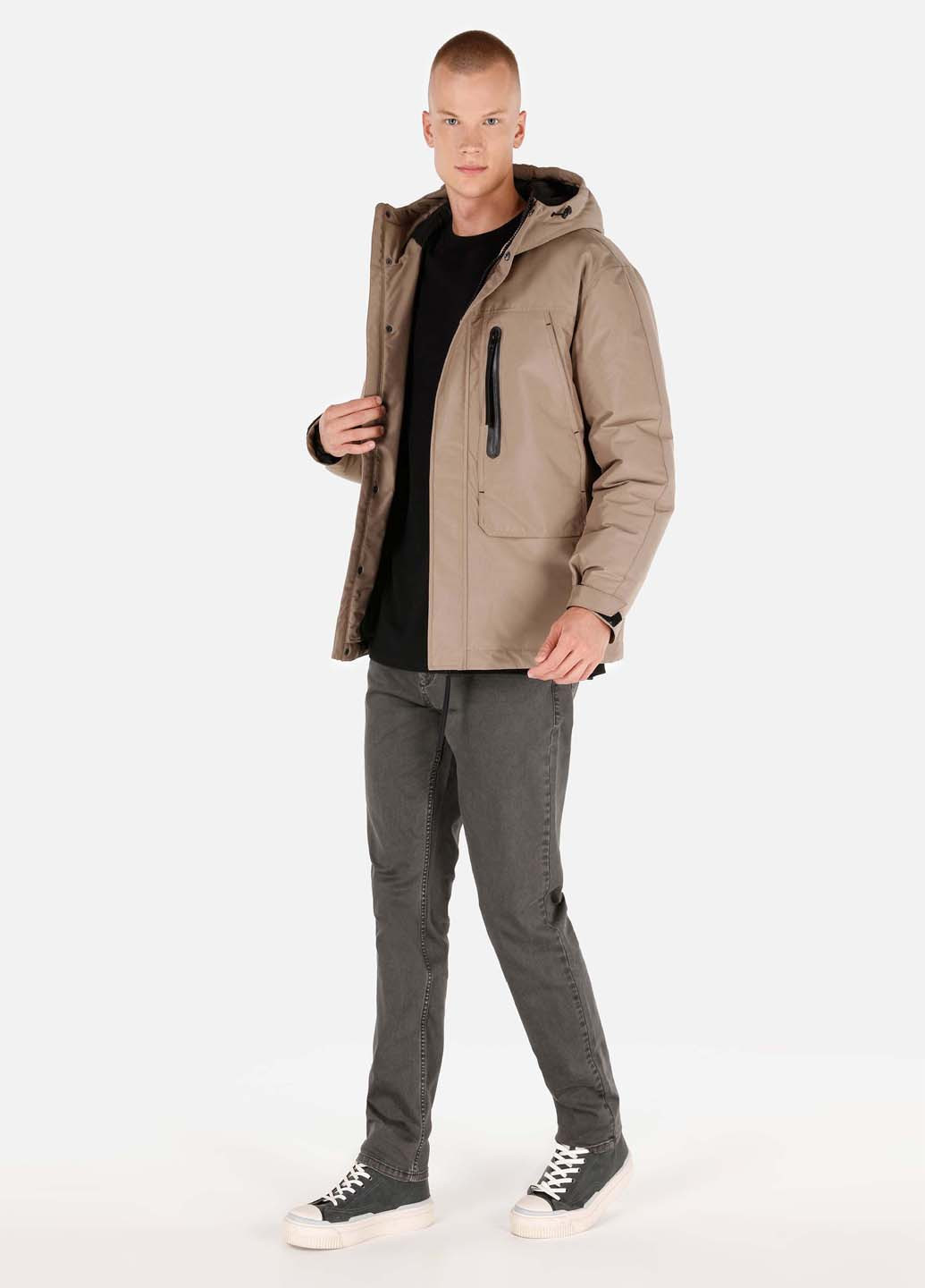 Темно-бежева демісезонна куртка Colin's